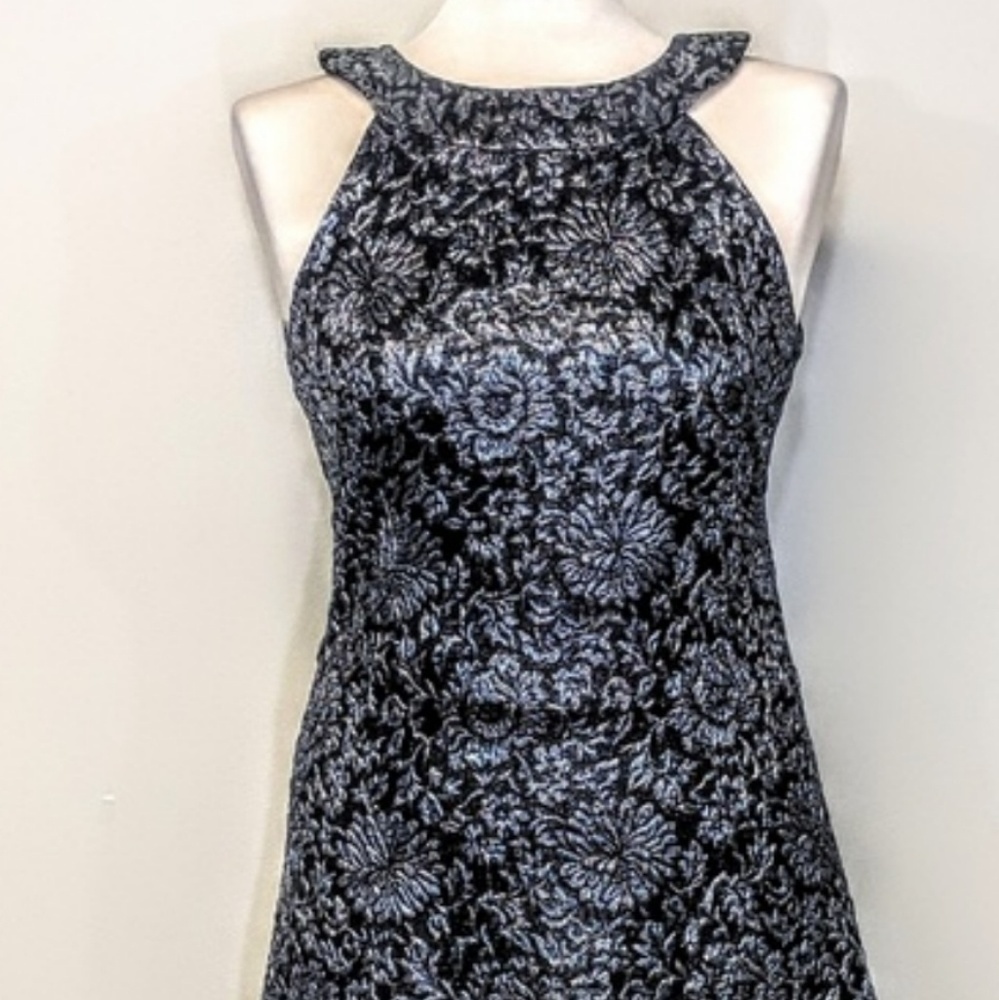 ABS Allen Swartz Y2K Jacquard Mini Dress